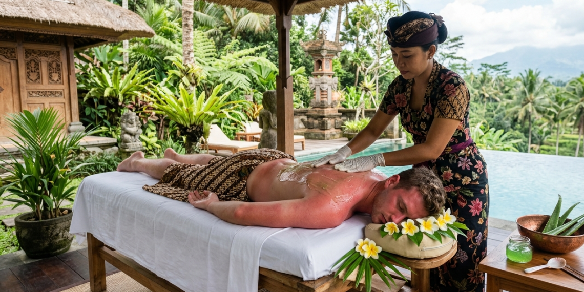 Menenangkan Kulit yang Terbakar Matahari, Sunburn Massage